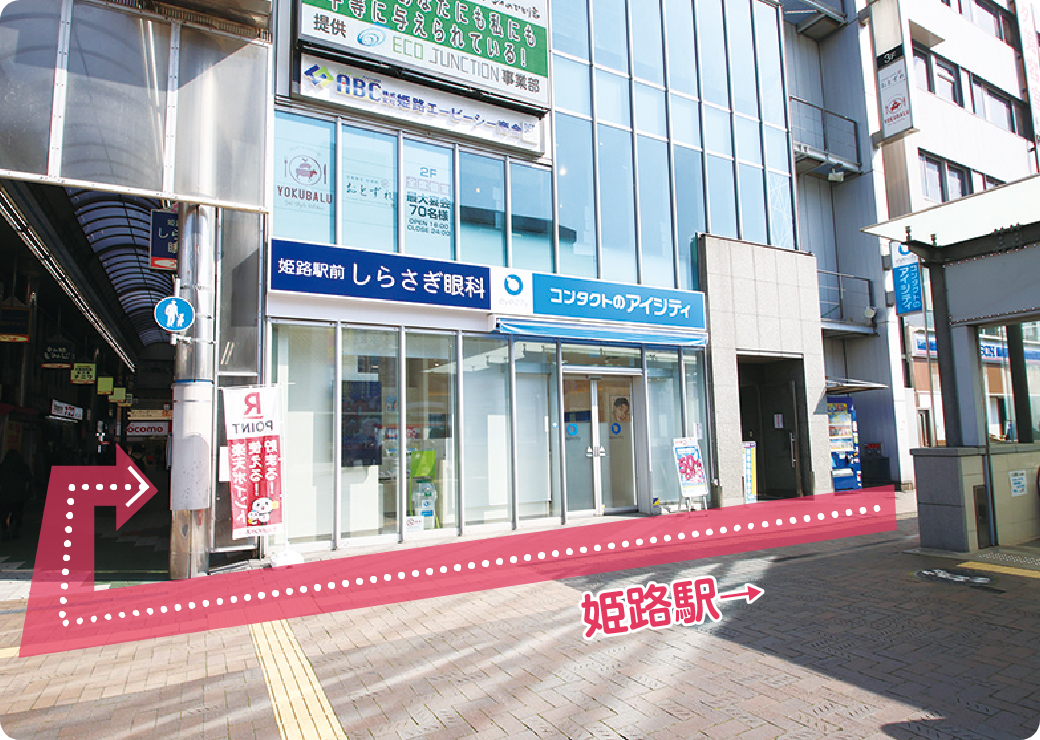 2.フラワー通り商店街の入口を右折します。